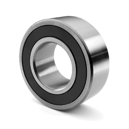 Double Row Angular Contact Ball Bearing, 2 Rubber Seals, Wide, 30mm Bore Dia., 62mm OD, 1.0625-in. W